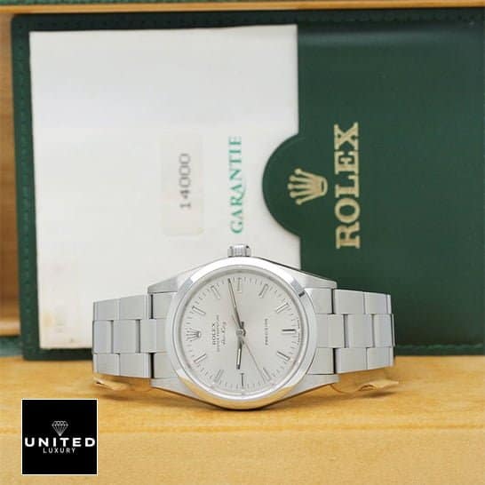 Rolex Air King 5500 Replica & Guarantee Card