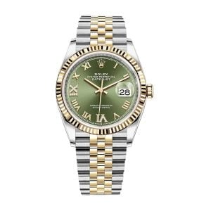 rolex-datejust-126283rbr-36mm-yellow-gold-steel-green-dial-replica