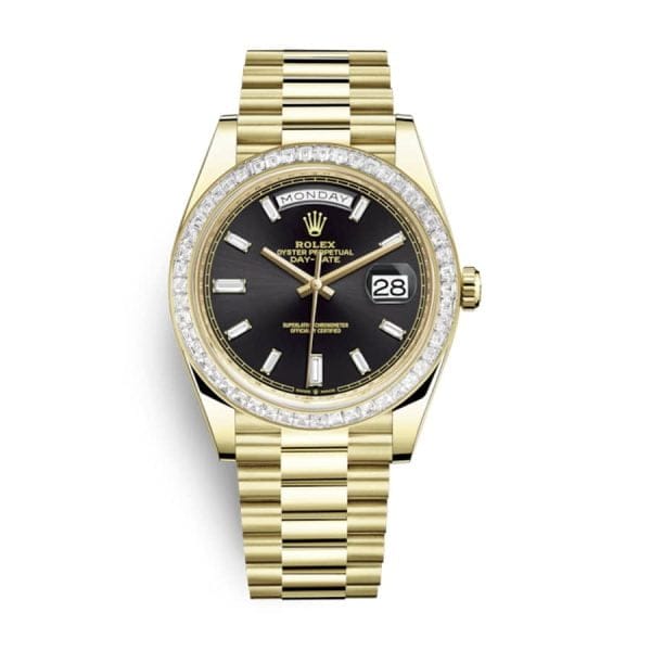 rolex-day-date-228398tbr-40mm-kw-yellow-gold-diamonds-black-dial-replica