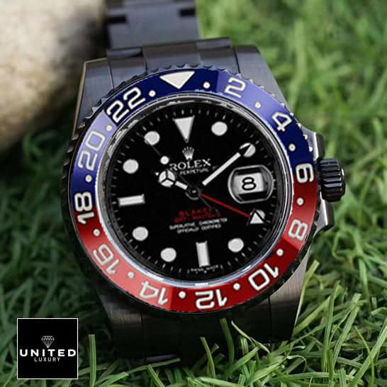 Rolex Pepsi Black 126710BLRO-0001 Replica on the grass