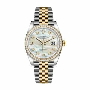 rolex-date-just-gem-bezel-white-dial-yellow-gold-steel-replica