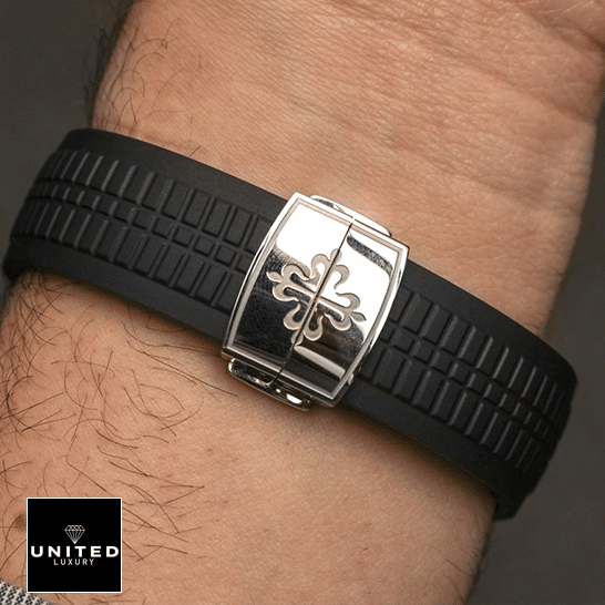Patek Philippe Aquanaut 5968A001 Black Rubber Bracelet Replica steel bracelet