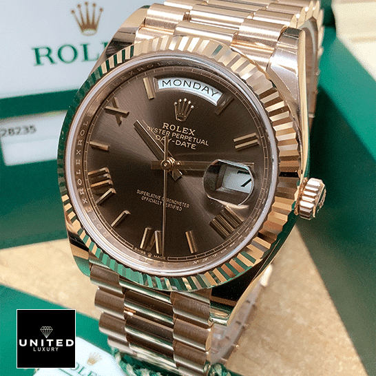 Rolex Day-Date 40 228235-0002 Stainless Steel With Rose Gold Replica