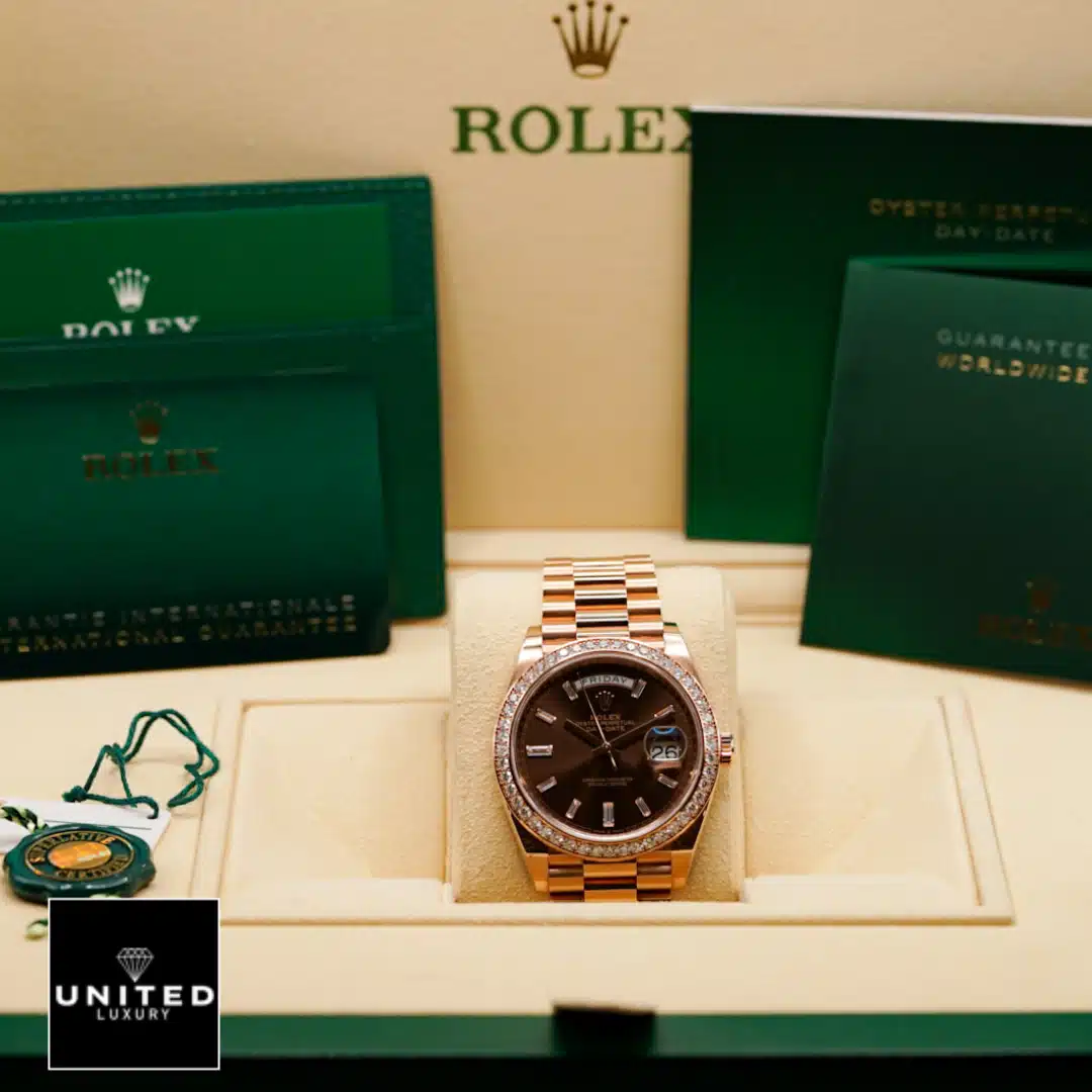 Rolex Day-Date 40 228345RBR Replica ın the Rolex Box & Guarantee Card